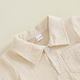 thumbnail image 7 of Xudanell Baby Boy Outfit Newborn Infant Soft Outfit Solid Color Button Top Drawstring Shorts 2 Piece Sets Beige 6-12 Months, 7 of 7