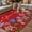 Red, variant on Independence Day Outdoor Rug for Patio/Deck/Porch, Non-Slip Large Area Rug 6 x 9 Ft, 4th of July Striped Stars Patriotic Burlap Indoor Outdoor Rugs Washable Area Rugs, Camping Rug Carpet Runner