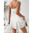 thumbnail image 2 of Vestido IWD Mini con tirantes finos para mujer, blanco, talla XS, 2 of 4