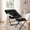 Black, variant on SAETSFEG Folding Saucer Chair with Ottoman, Comfy Lounge Chair for Adults, Faux Fur Moon Accent Chair for Bedroom Living Room Dorm, Lightgrey