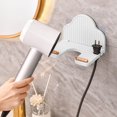 thumbnail image 3 of TIMIFIS Storage Rack Portable Storage Rack, Non Punching Bathroom Universal Foldable Hair Dryer Bracket, Wall Mounted Bathroom Storage Rack Hooks/Hangers/Holders, 3 of 3