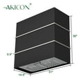 thumbnail image 4 of Akicon 30 inch Kitchen Range Hood with 600 CFM, Stainless Steel Wall Mounted Ducted Range Hood, 3 Speed Fan with LED Light, Powerful Vent Motor, Jet Black with Nickel, 4 of 7