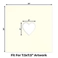 thumbnail image 2 of Cream Linen Picture Frame Mat for 28x28 Frames - Heart Opening for 8x8 Photos - 25 Mats, 2 of 7
