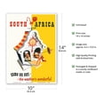 thumbnail image 2 of South Africa - Come on Out - the Weather is Wonderful - Vintage Travel Poster by Bernard Sargent c.1940s - Master Art Print 10in x 14in, 2 of 4
