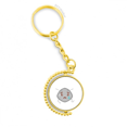thumbnail image 1 of Pobre cara de máscara, querida. Anillo de oro de metal llavero llavero, 1 of 3