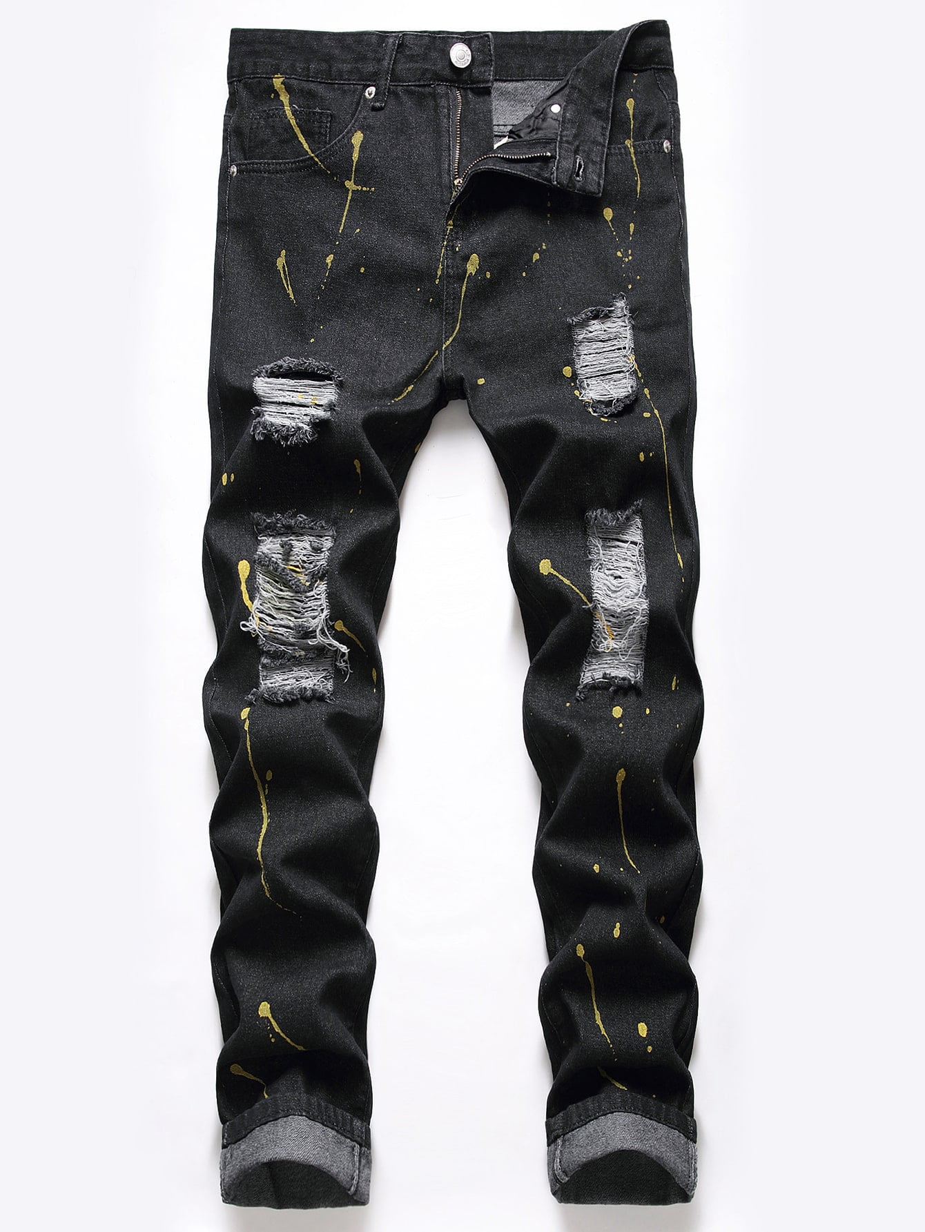 Black Guys Ripped Jeans 30 Y035D - Walmart.com