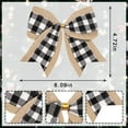 thumbnail image 2 of Dalrosia 10PCS Christmas Bows for Wreath, Xmas Wreath Bows Red Black Buffalo Plaid Bow Winter Holiday Burlap Craft Bow Xmas Farmhouse Tree Bows for Basket Christmas New Year Party Decorations, 2 of 5