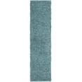 thumbnail image 3 of Unique Loom Davos Shag Collection Area Rug - Solid (2' 7" x 10' Runner Aqua), 3 of 7