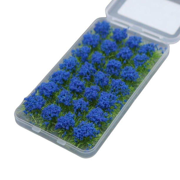 Racimo de flores en miniatura, s de vegetación DIY, mechones tupidos para arquitectura de diseño, modelo, Micro paisaje, tren, ferrocarril 1:35 1:48 1:72 1:87 Azul Hugo Accesorios de Micro Paisaje