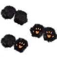 thumbnail image 4 of Zhourta Halloween Costume Gloves Cute Soft Bear Fox Long Claw Half Finger Gloves Cosplay Props Perfect for Party Events, 4 of 6