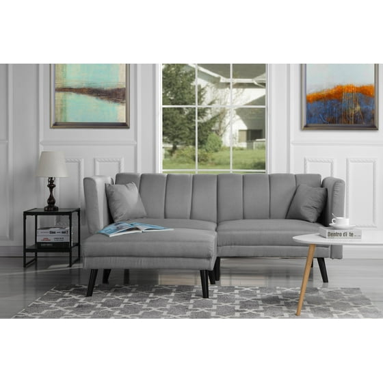 Mid Century Modern Linen Fabric Futon Sofa Bed Living Room Sleeper Mid Century Modern Linen Fabric Futon Sofa Bed Living Room Sleeper Couch Sky Blue Com