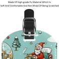 thumbnail image 4 of Square 2Pack PU Leather Santa Claus Riding Sleigh Cruise Luggage Tag with Privacy Cover and Name ID Tag for Travel Handbags Backpacks Luggage Tags, 4 of 6