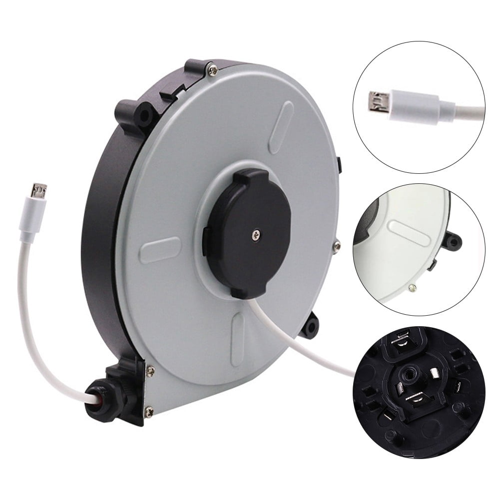 1Pc Auto-Retractable Power Reel Cable 1.8M Extension Cord Reel For Outdoor Camping Wire Power Reel Cable Cover