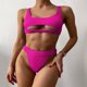 thumbnail image 4 of Gibobby Conjunto de Traje de Baño para Mujer Bikini de talle para mujer, traje de baño de dos piezas con realce, traje de baño de moda, conjunto de Bikin(Rosa caliente,CH), 4 of 4