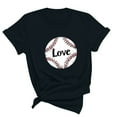 thumbnail image 4 of S-XXL All Sizes Available! Womens Baseball Print Short Sleeve T-Shirt, Round Neck, Comfortable Fit, 4 of 6