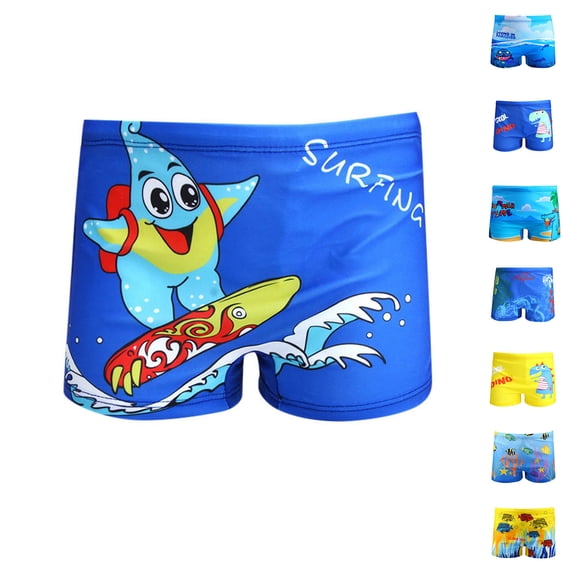 Gelikeya Boys Swim Trunks Swimming Suits Breathable Quick Drying Lightweight Bathing Suits Casual Holiday Travel Beachwear Swimsuits Orange, 2-3 Years