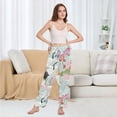 thumbnail image 6 of FORMRS Women's Pajama Pants with Pockets Soft Comfy Loungewear Sleep Bottom, Sizes S-2XL, Colorful Flowers Blossoms, 6 of 8