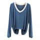 thumbnail image 2 of Neewe Womens T Shirts V Neck Long Sleeve Shirt Casual Tops Soft Solid Basic Tee Fall Outfits L-XL, 2 of 5
