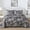 Gray, variant on Dintszyayue 3Pcs Floral Quilt Set Queen,Black Botanical Soft Bedspread Lightweight Coverlet Set Adult(90"X96")