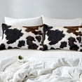thumbnail image 4 of Cow Pattern Sheet Set Twin,Cowhide Pattern Sheets White Brown Rustic Home Decor Bed Sheets Set,Abstract Animal Theme Top Sheet for Kids Boys Girls Teens, 4 of 6