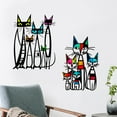 thumbnail image 5 of 2Pcs Cat Wall Art Decor Minimalist Design Iron Geometric Cat Wall Hanging Decoration for Living Room Bedroom Nursery Included Screw, 5 of 11