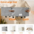 thumbnail image 3 of 60L Large Under Bed Storage with Wheels Pack of 2, Underbed Shoe Container Bin with Clear Lid Cover, 10.5 Inches Rolling Under Bed Drawer Storage Bag Basket for Boots Quilt Sweater - Grey, 3 of 9