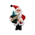 thumbnail image 4 of Adorno colgante navideño de Papá Noel de peluche de 7,5 pulgadas de alto y aspecto vívido. Estilo D, 4 of 9