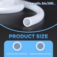 thumbnail image 2 of Uxcell Silicone Tubing,9mm ID x 12mm OD Pure Silicon Tube High Temp Silicone Hose -10 ft Length/Clear, 2 of 6