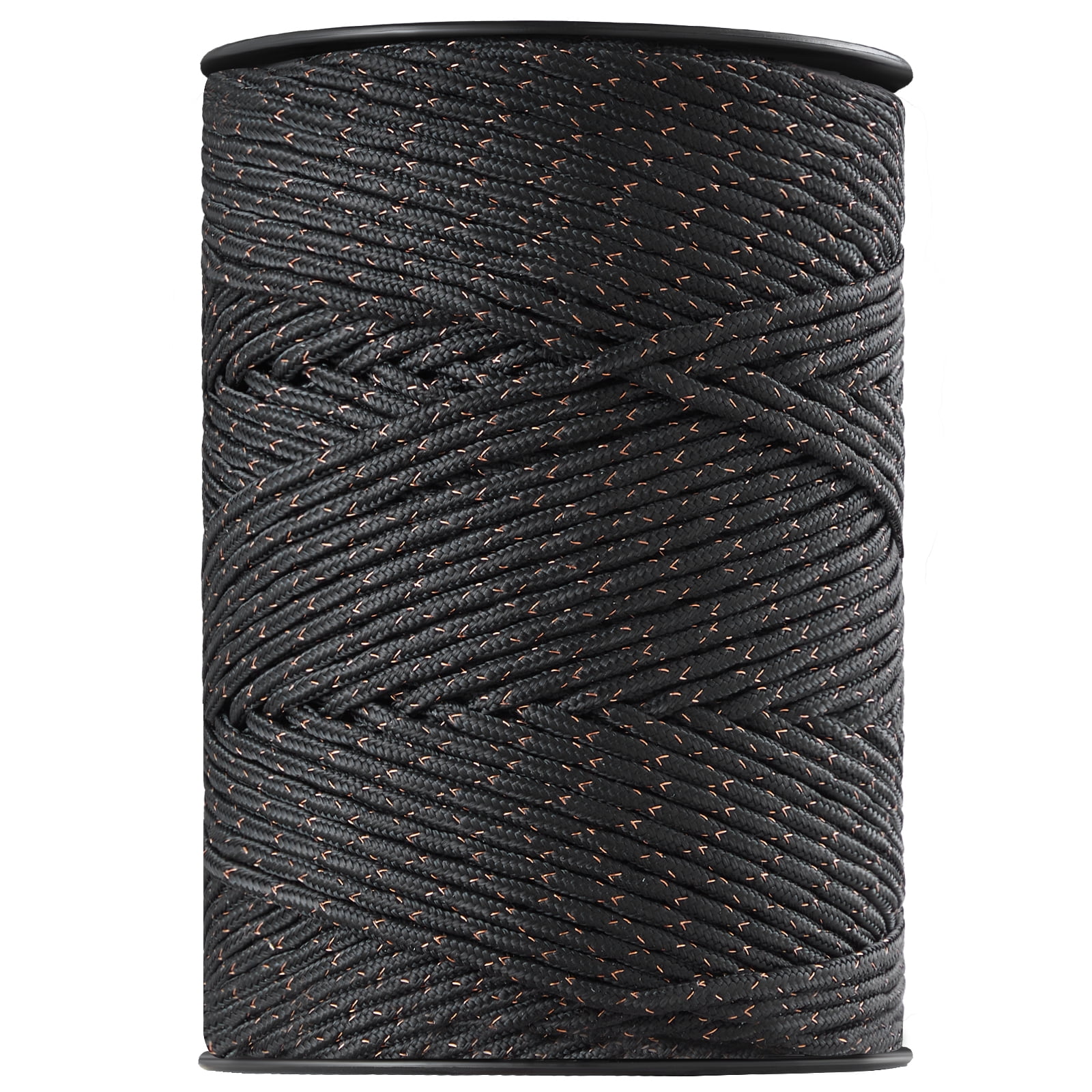KFFKFF Electric Fence Cord, 1000Ft 305M Portable Polywire, 1/4" Width with Dual Copper Strands for Reliable Electric Transmission and Rust Resistance, Fencing Wire for Horses, Cattle