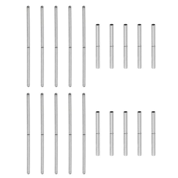 Uxcell 10Pack Watch Strap Tubes Pins, 1.1mm Tube Dia, 23mm Pin Length Stainless Steel