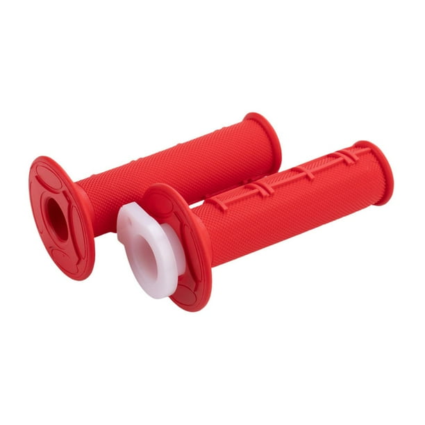 Empuñaduras de motocicleta,Empuñaduras de mano para motocicleta Empuñadura de goma Empuñadura de manillar,Empuñadura antideslizante universal para motocicleta que reemplaza,Accesorios Rojo