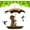 Dog, variant on Animal Design Hanging Bird Feeder with Umbrella Metal for Garden Yard Outdoor Decor