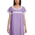 thumbnail image 3 of Moomaya Short Sleeve Nightdress For Ladies Printed Button Placket Nightwear, 3 of 4