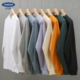 thumbnail image 2 of Camiseta de manga larga de peso pesado de 280 g de Dukeen para hombre, camisetas 100 % algodón, camisetas de gran tamaño de color liso, camisetas lisas, ropa para hombre, 2 of 5