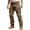 1-Khaki, variant on Mens Retro Cargo Pants Fashion Stars/Checks/Stripes/Leopard Prints Pattern Western Cowboy Style Casual Work Trousers Elastic Waist Straight Leg Pant with Pockets 6-Khaki S
