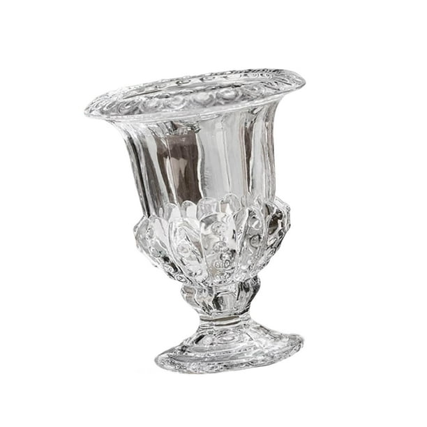 Jarrón de cristal con tallo para ramo, minimalista, decorativo, coleccionable, de mesa M