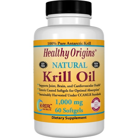 Healthy Origins Natural Krill Oil Softgels, 1000 Mg, 60 Ct