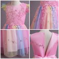 thumbnail image 6 of IDOPIP Girls Long Communion Princess Lace Dresses Flower Bridesmaid Pageant Party Wedding Floor Length Dance Evening Formal Gowns 11-12 Years Rainborw Pink, 6 of 7
