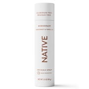 (2 pack) Native Deodorant & Body Spray, Aluminum Free, Coconut & Vanilla, for Women and Men, 3.5 oz