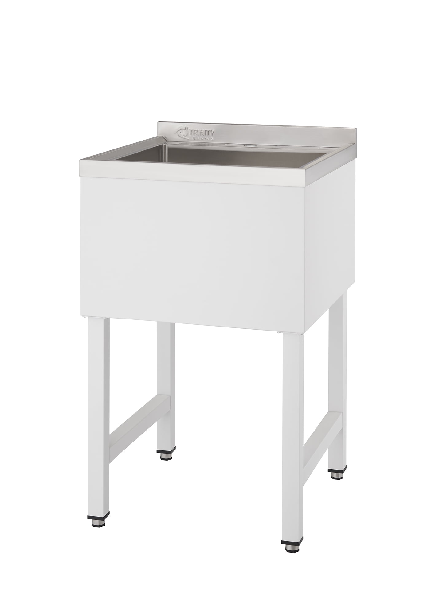 TRINITY BASICS | 18x16x13 Basin | Stainless Steel Utility Sink | NSF | White