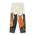 thumbnail image 5 of Daiia Four Cats Watching Rain Women's Sleep Pant with Pockets and Drawstring,Pajama Pants-X-Large, 5 of 9