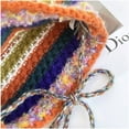 thumbnail image 4 of YooGuoGuo Women Winter Colorful Knit Handmade Crochet Hat Foldable Multicolored Striped Ear Protection Cap Braided Fringe, 4 of 6
