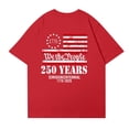 thumbnail image 5 of Womens Loose Fit Short Sleeve Crewneck T Shirt 250 Years 1776 Graphic Print Casual Top Tee for Anniversary Event Red L, 5 of 5
