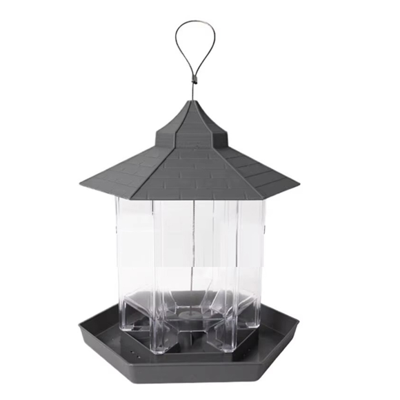 Wild Bird Feeders Gazebo Bird Feeder Feeding Bowl Large Capacity Suspending Station with 6 Feeding Ports for Garden B