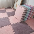 thumbnail image 1 of Alfombra de piso con costura cuadrada para dormitorio de niña, lavable, de corte princesa, para mesita de noche, de gamuza, de gran área, 1 of 5