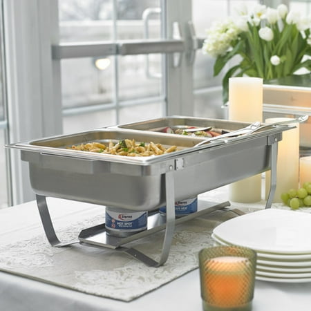 Sterno 70153 Foldable Frame Buffet Chafer Set, 8-Quart