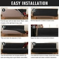 thumbnail image 3 of LiveGo Stretch Velvet Futon Cover Armless Sofa Covers Thick Sofa Bed Slipcover Protector, Black, 3 of 8