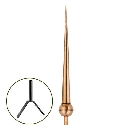 39" Gawain Pure Copper Rooftop Finial with Roof Mount by Good Directions