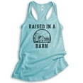 thumbnail image 1 of Raised In A Barn Tank Top, Ladies Racerback Tank Top, Farm Tank, Farmer Tank, Farm Girl Tank, Cancun, X-Small, 1 of 3