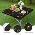 thumbnail image 4 of Paw Print Square Fitted Tablecloth with Elastic Edge,Square Table Cover,Washable Elastic Table Cover for Home Kitchen Party Decor 34"x34", 4 of 6